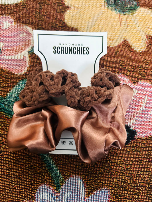 Mocha Glow Scrunchie Duo